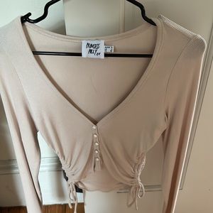princess polly tie long sleeve top
